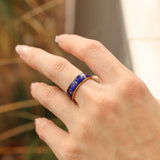 18k Gold PVD Coated Mood Band With Stars And Moons Stainless