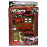 15PC DIE-CAST FIRE FIGHTER PLAY SET