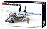 Model Bricks F14 Fighter Jet Building Brick Kit (396 Pcs)
