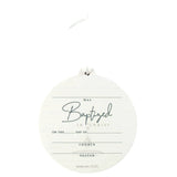 Ornament Baptized In Christ White MDF