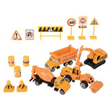 15Pc Diecast Construction  Vehicles Play Set