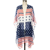 Americana Star Printed Kimono Cardigan