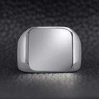 Stainless Steel Polished Blank Signet Ring