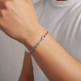 Stainless Steel Figaro Chain Bracelet