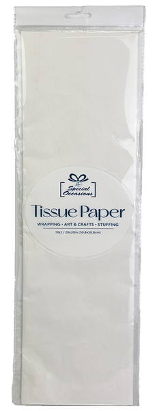 Party Tissue Paper White, 10 Sheets Gift Wrapping Paper