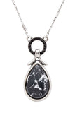 Genuine Stone Pendant Necklace Set