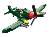 WW2 Allied Fighter Plane Building Brick Kit (170 pcs)