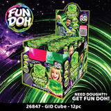 Fun Doh Glow in the Dark Squishy Sparkle Cube - 12/Display
