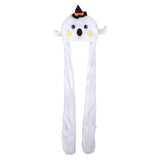 LIGHT-UP GHOST PLUSH HOODIE SCARF HAT 35"