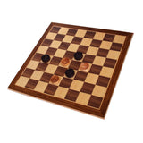 Old School Brown and Natural Wooden Checkers Set -11.75 in.