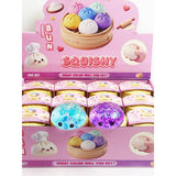 Mini Glittered Maltose Dumpling Squishy with Steamer