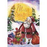 😲 Santa & Puppy Garden Flag