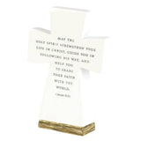 Tabletop Cross Baptized In Christ Resin