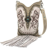 Fringe Western Crossbody Messenger Pouch