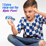 4-Piece Battery-Powered Light-Up Racing Car Set