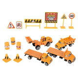 15Pc Diecast Construction  Vehicles Play Set