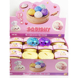 Mini Glittered Maltose Dumpling Squishy with Steamer