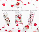 Valentine's Day Stickers - Happy & Festive Designs