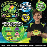 Glow-in-the-Dark Mystery Dumpling Squishy Toy - 12/Display