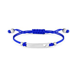 Engravable Cutout Heart Friendship Curved Bar Bracelet