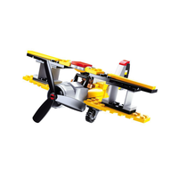 Aviation Biplane Building Brick Kit (120 pcs)