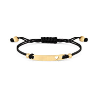 Engravable Cutout Heart Friendship Curved Bar Bracelet