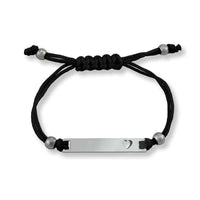 Engravable Cutout Heart Friendship Curved Bar Bracelet