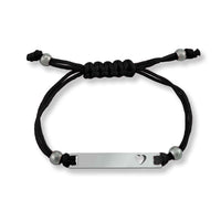 Engravable Cutout Heart Friendship Curved Bar Bracelet / SBB0293: Purple/Stainless