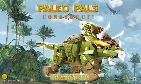 Triceratops Dinosaur Building Brick Kit (442 pcs)