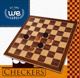 Old School Brown and Natural Wooden Checkers Set -11.75 in.