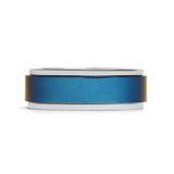 Blue Center Stainless Steel Spinner Ring