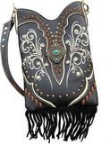 Fringe Western Crossbody Messenger Pouch