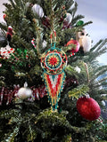 Round Beaded Dream Catcher Seed Bead Hanging Ornament