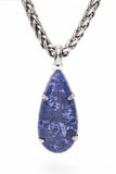 Stone Teardrop Pendant Rope Chain Western Necklace Set