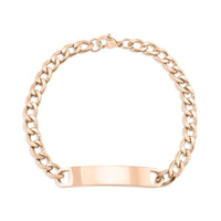 Stainless Steel Blank ID Curved Bar Bracelet