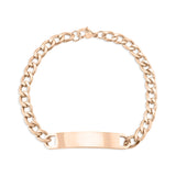 Stainless Steel Blank ID Curved Bar Bracelet