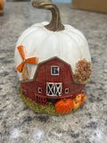 BARN HARVEST SCENE PUMPKIN 2 ASSORTED
