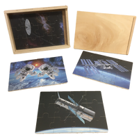 NASA 4-in-1 Wood Space 12pc Jigsaw Puzzle Set