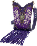 Fringe Western Crossbody Messenger Pouch
