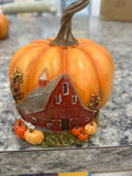 BARN HARVEST SCENE PUMPKIN 2 ASSORTED