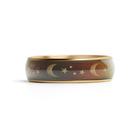 18k Gold PVD Coated Mood Band With Stars And Moons Stainless