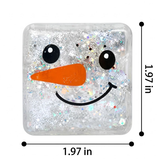 Light-Up Christmas Maltose Cube Squishy Toy - Glitter Colors