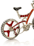 Bicycle Clock with Red Crystals