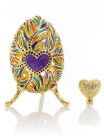 Colorful Purple Heart  Egg