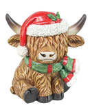 HOLIDAY HIGHLAND COW TABLETOP 3 AST