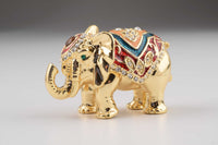 Golden Elephant Trinket Box