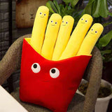 Fries Plush Toy Throw Pillow Soft Cartoon Fast Food Cushion