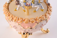 Pink Wind up Carousel Faberge Egg