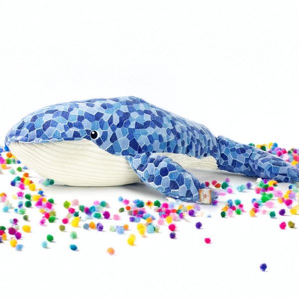 Blue Whale Plush Toy (20" / 50 cm, 35" / 90 cm, & 59" / 150 cm)