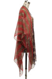 American Flag Print Kimono Cardigan